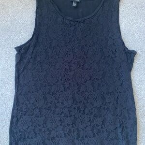 Talbots Black Lace Sleeveless Top